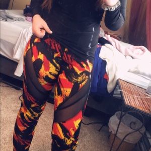 Black, Red & Yellow Leggings